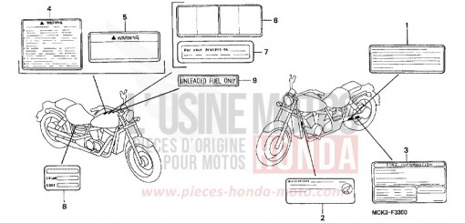 ETICHETTA DI AVVERTIMENTO VT1100C2Y di 2000